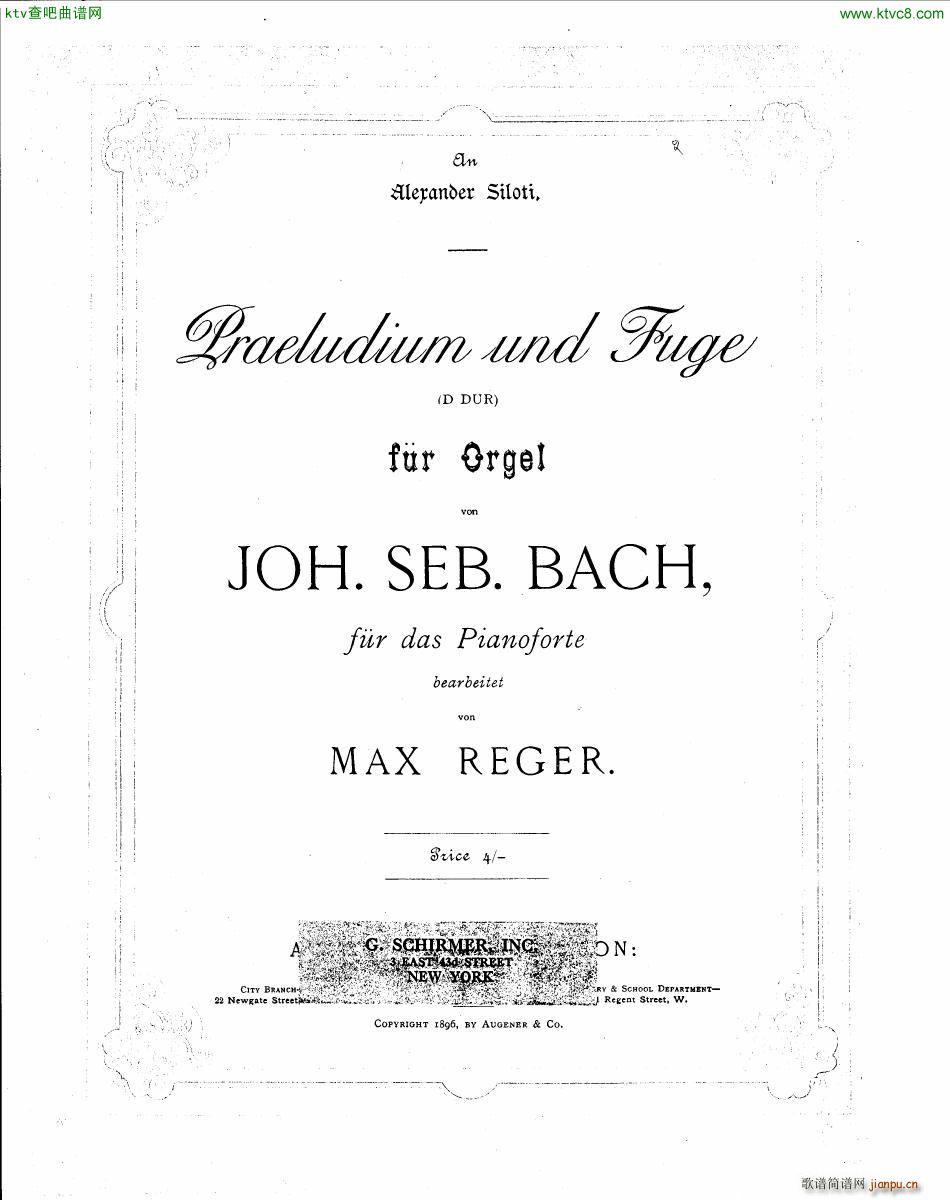 Bach JS BWV 532 Prelude and Fugue in D(����V)1