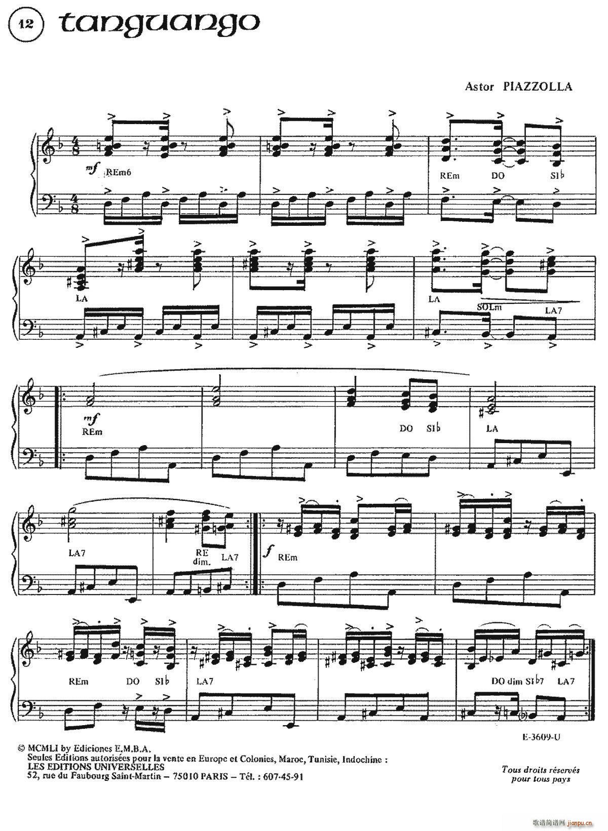 Piazzolla�ϼ� 12 Tanguango(���L(f��ng)���V)1