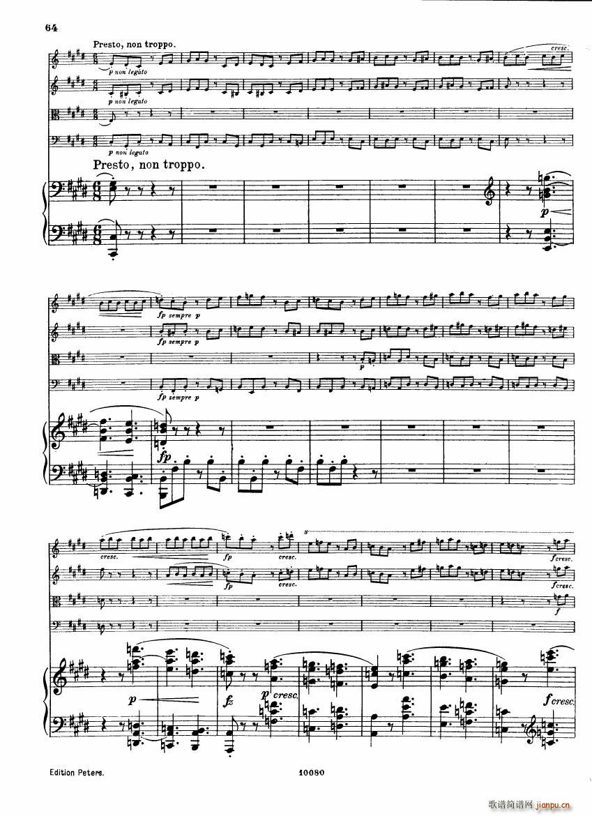 Brahms op 34 Piano Quintet f minor score ��(����V)22