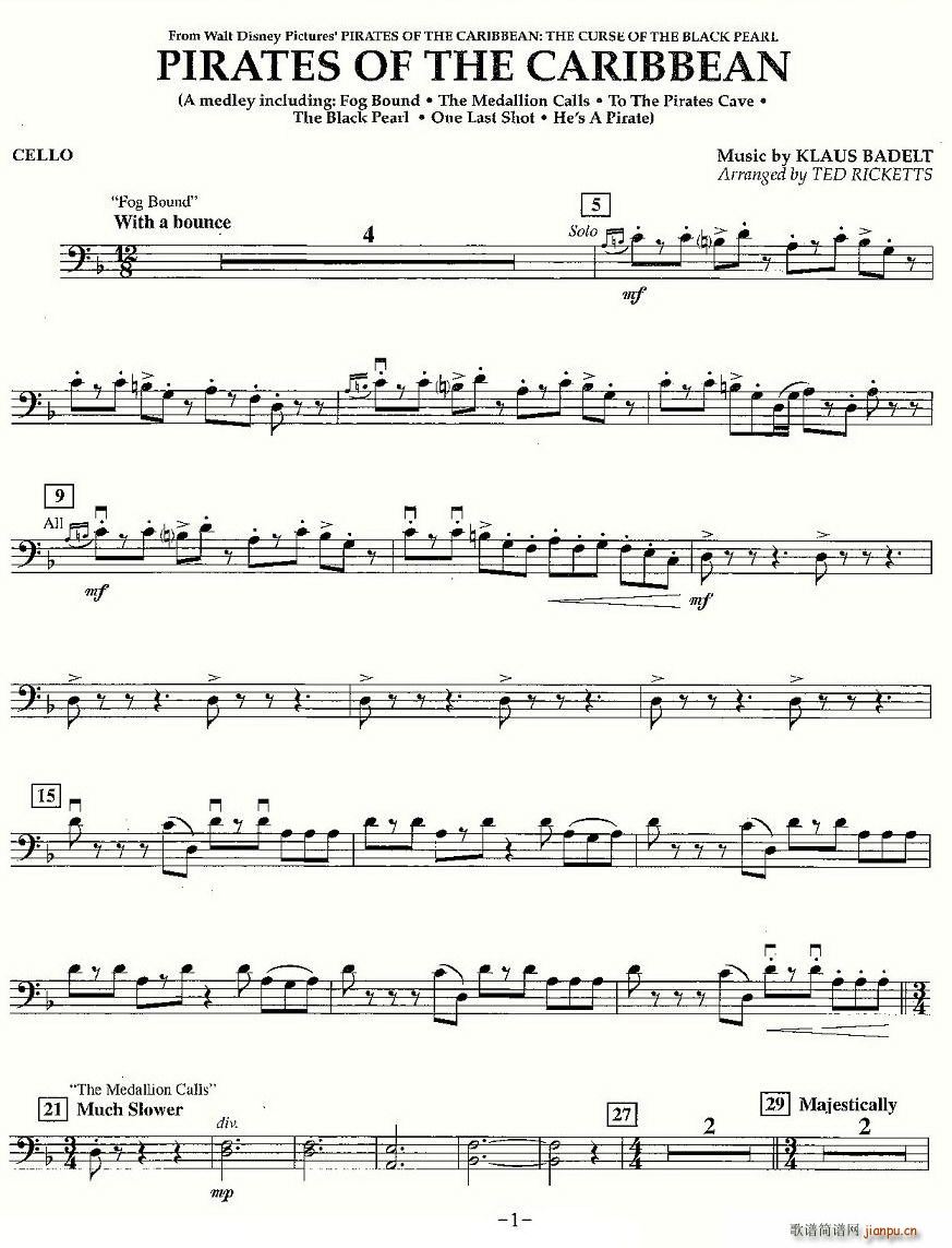 pirates of the carribean cello(�������V)1