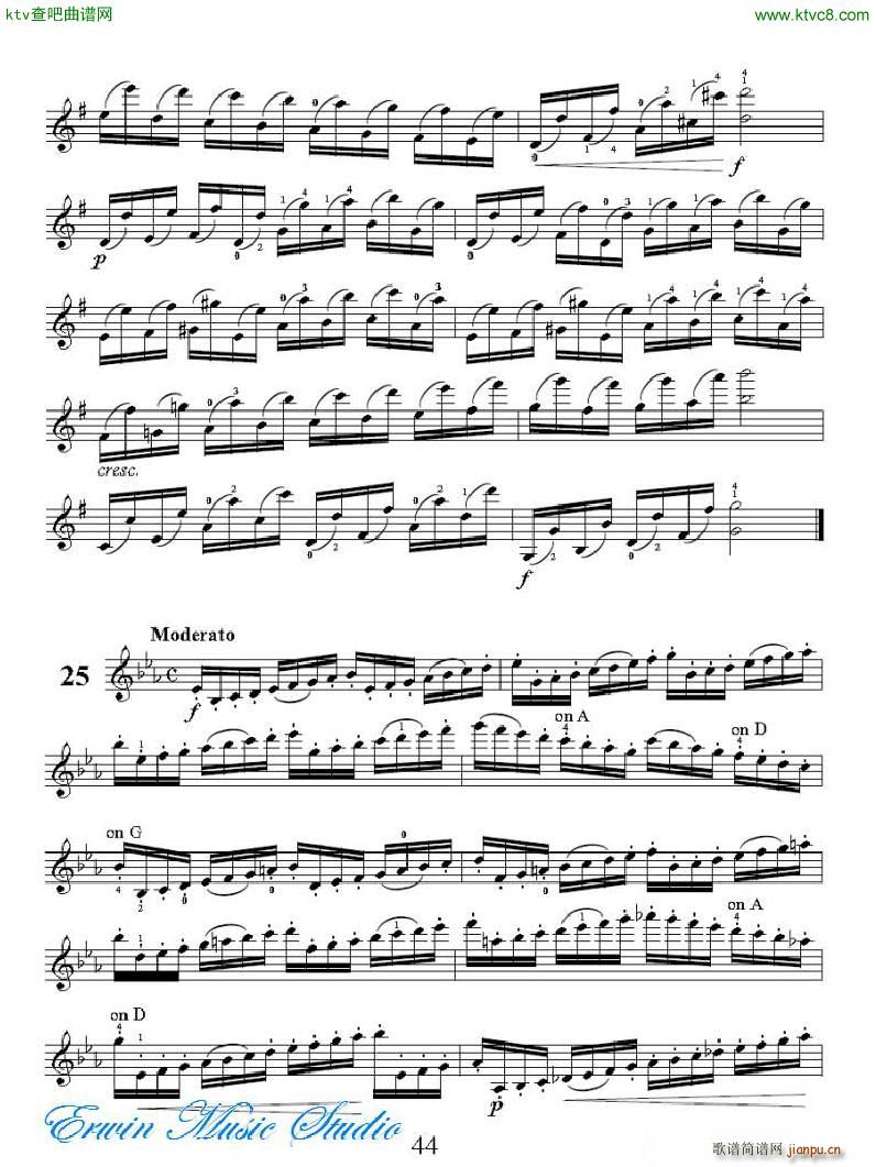 ���R�ɠ� 42�׾�����Rudolphe Kreutzer 42 Studies 22 28(ʮ�ּ�����)7