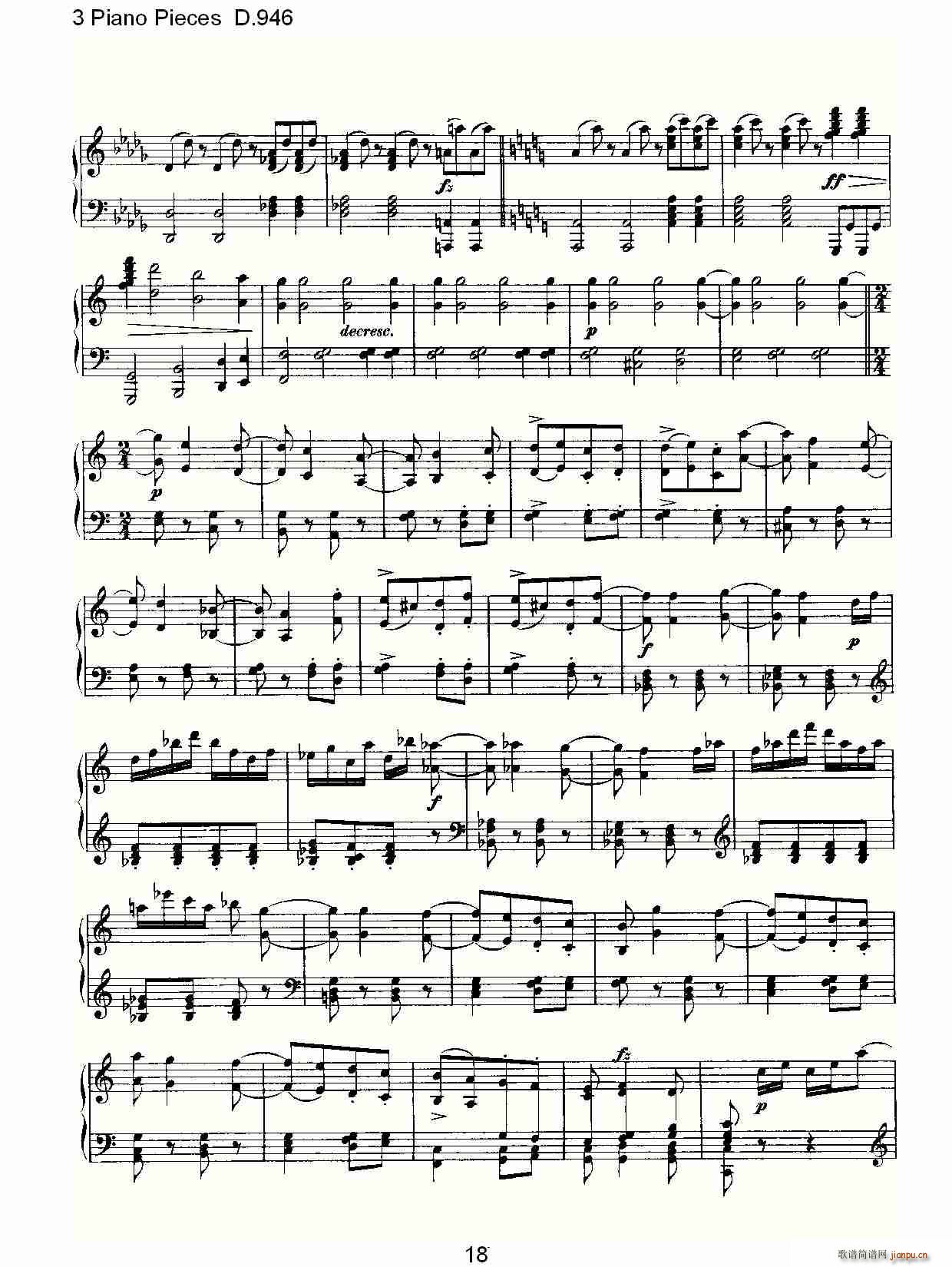 3 Piano Pieces D.946(����V)18