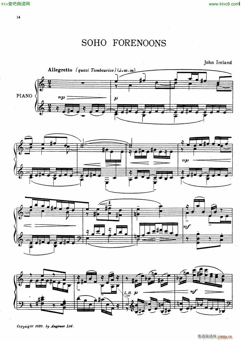 Ireland London Pieces 3 Soho Forenoons 1920(����V)1