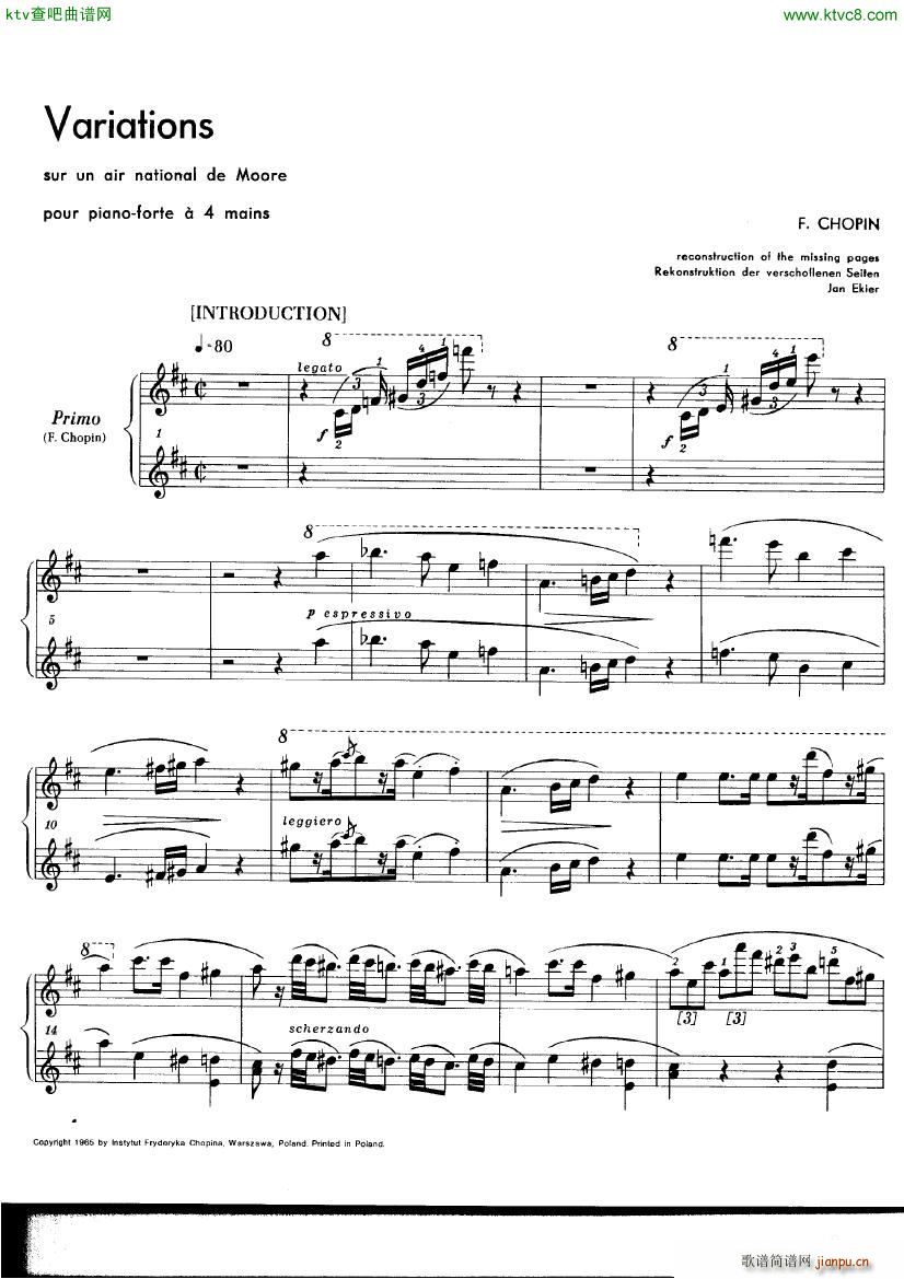 Chopin ekier variations in D(����V)3