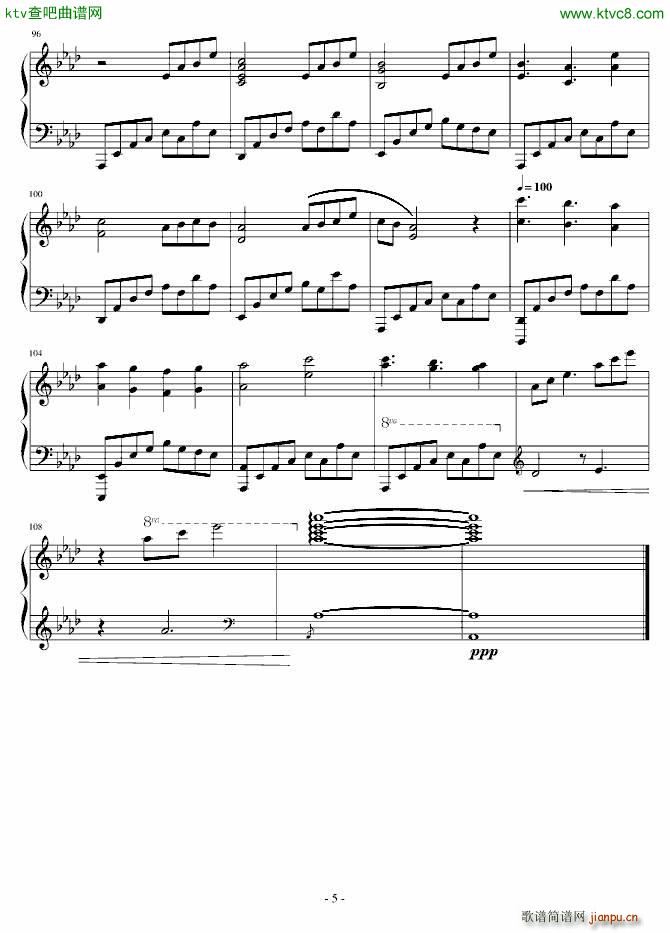Song For Friends Piano Solo(����V)5