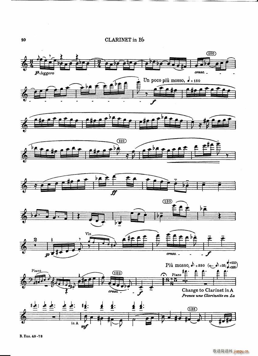Bartok SZ 111 Contrasts clarinets A and Bb(����V)10