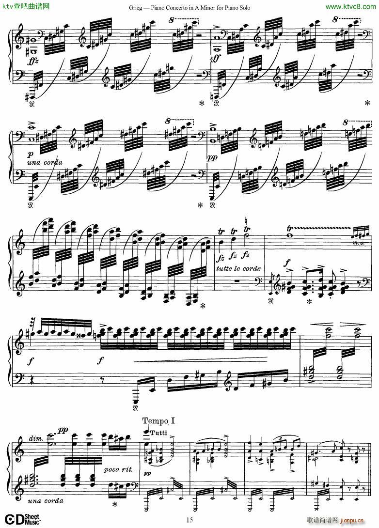 Grieg Piano Concerto solo arr 2 byGrieg(����V)15