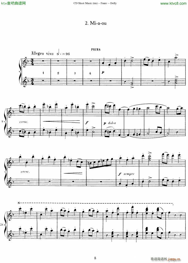 Faur�� op 56 Dolly Suite(����V)9