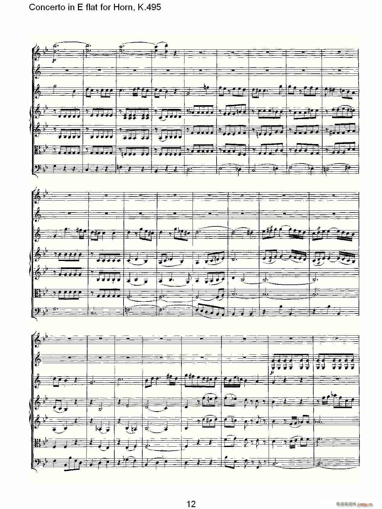 Concerto in E flat for Horn, K.495(ʮ�ּ�����)12