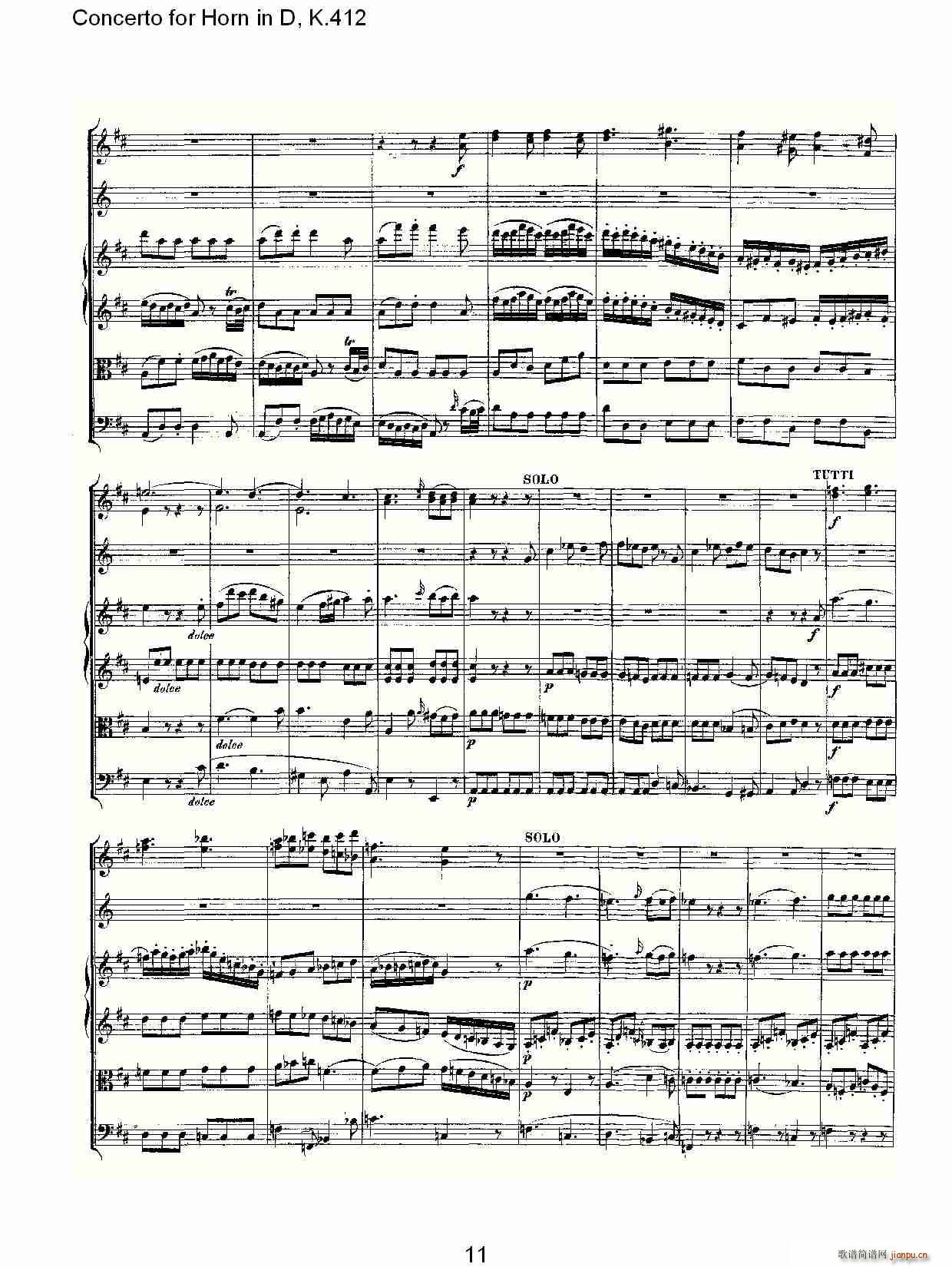 Concerto for Horn in D, K.412(ʮ�ּ�����)11