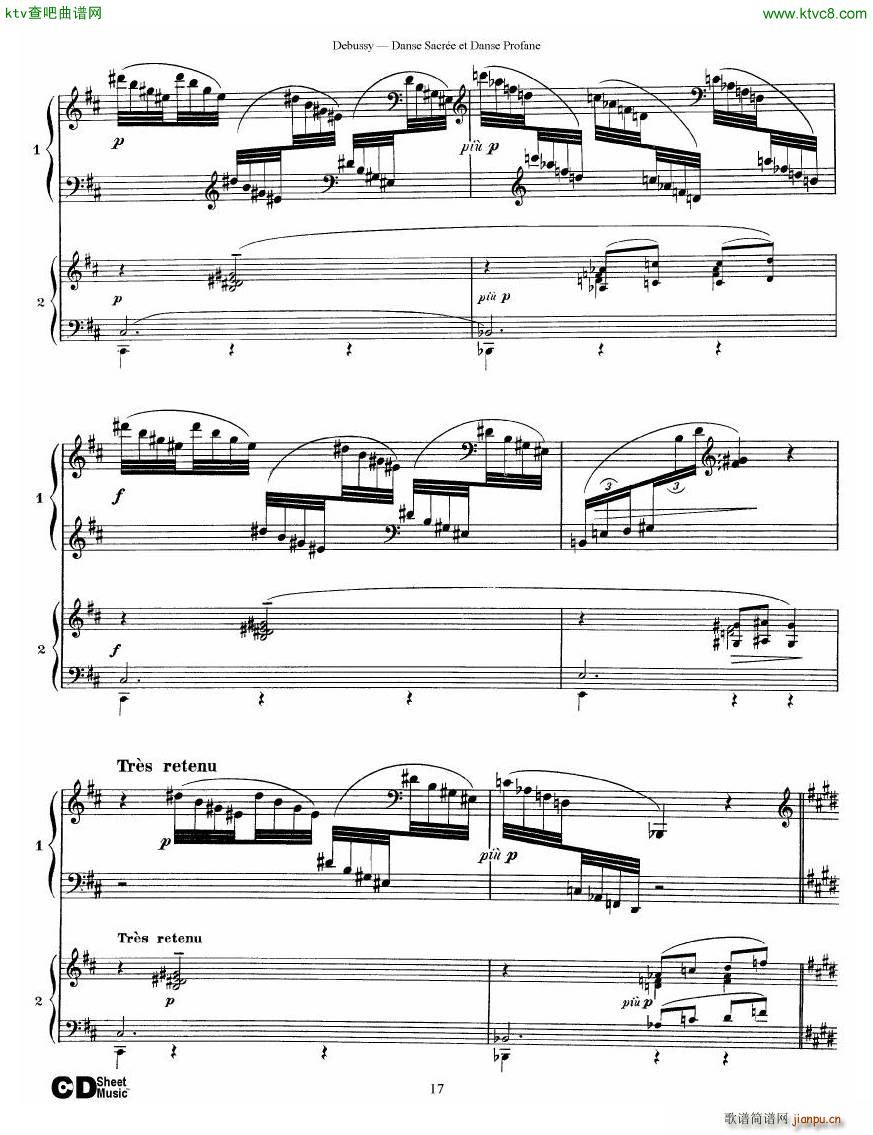 Debussy Danse Sacr��e et Danse Profane 2 Piano s(����V)17