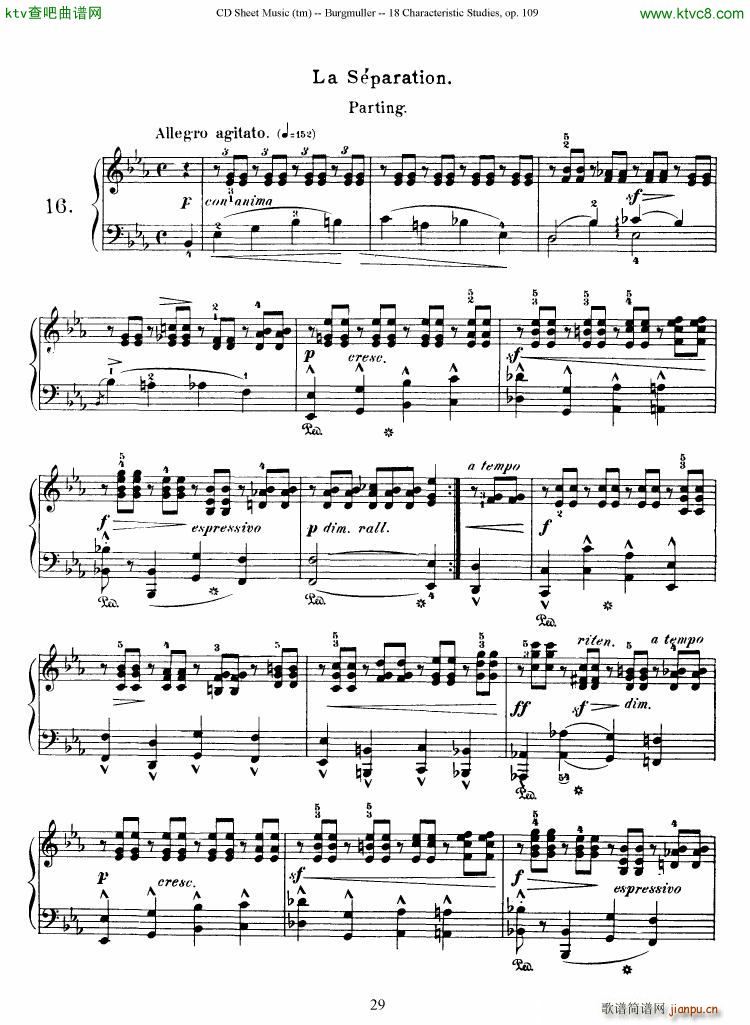 Burgmuller 18 characteristic studies op109(����V)29