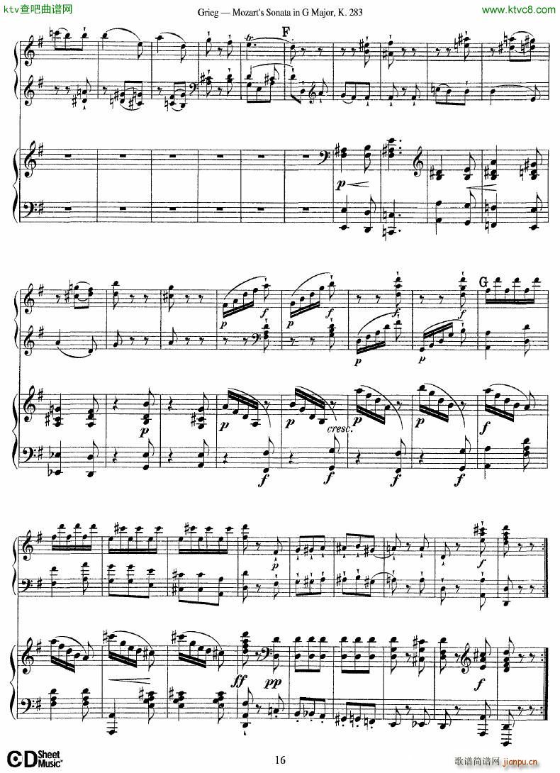 Grieg Sonata K 582 Mozart 2nd Piano Grieg(����V)16