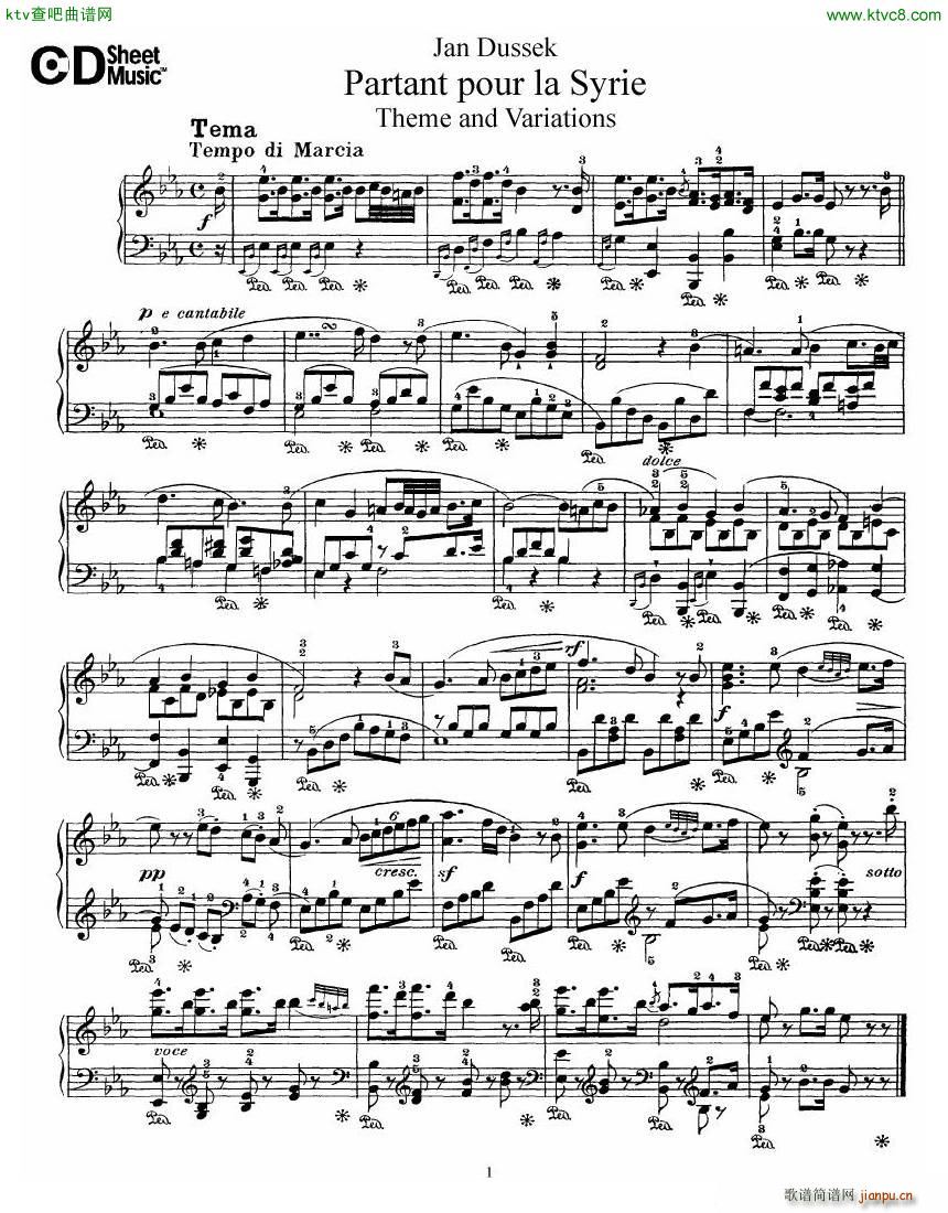 Dussek Partant Pour La Syrie(����V)1