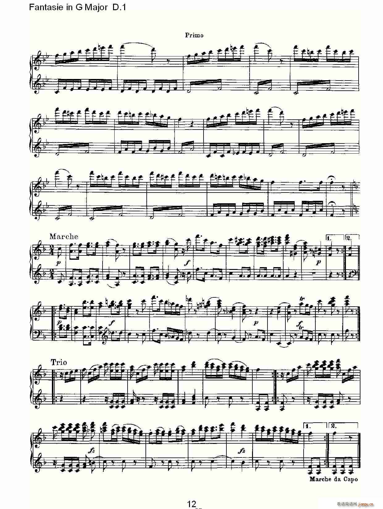 Fantasie in G Major D.1(ʮ�ּ�����)12