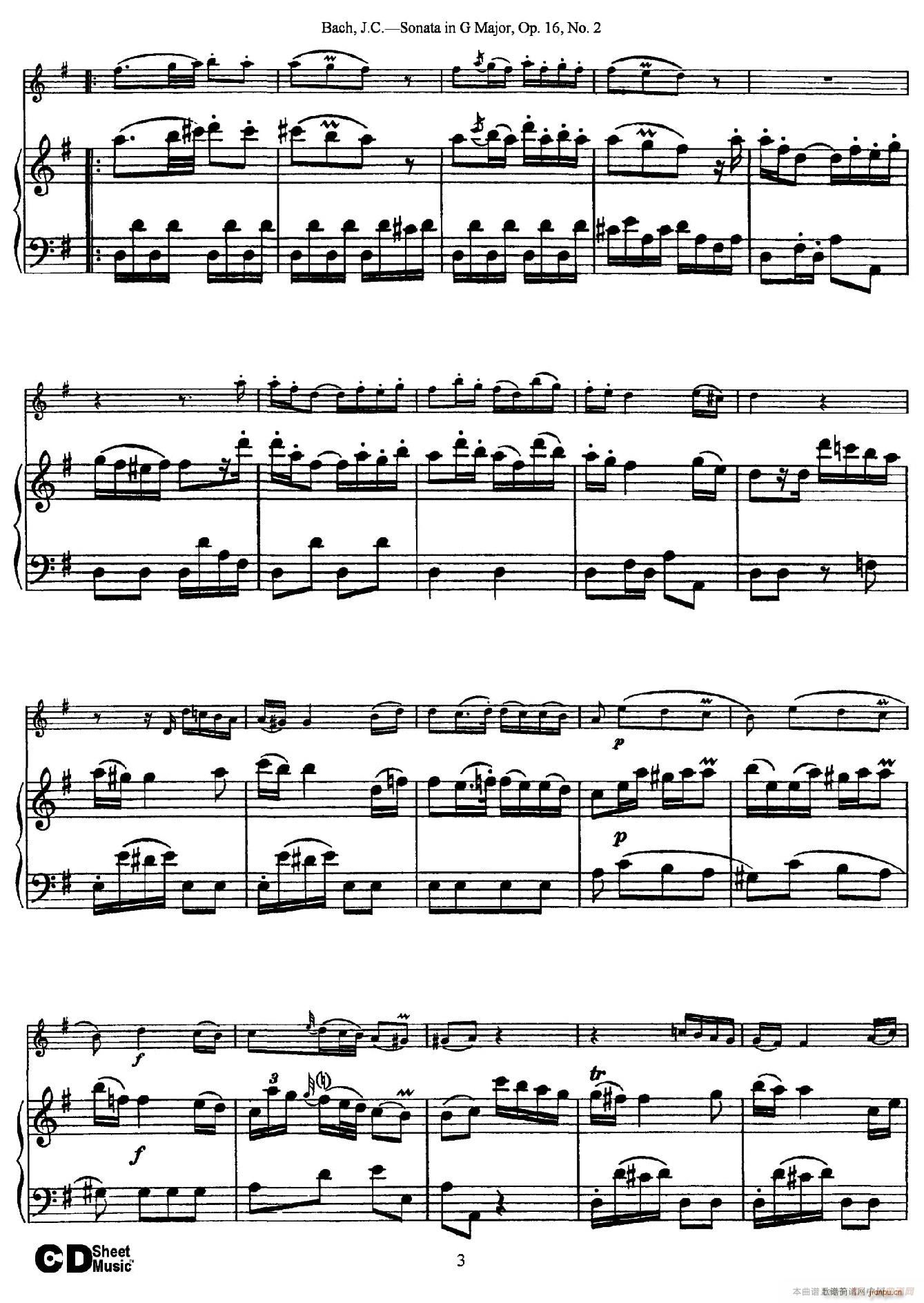 Sonata in D Major Op 16 No 2 ��ٰ���(����V)3