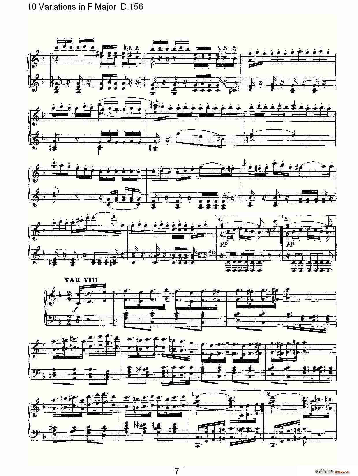 10 Variations in F Major D.156(ʮ�ּ�����)6