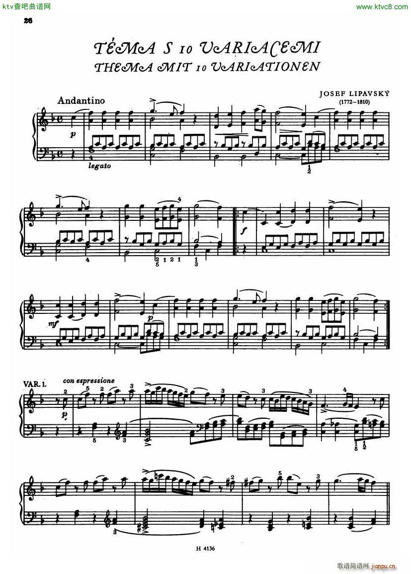 Czech piano variations from 18th century(����V)24