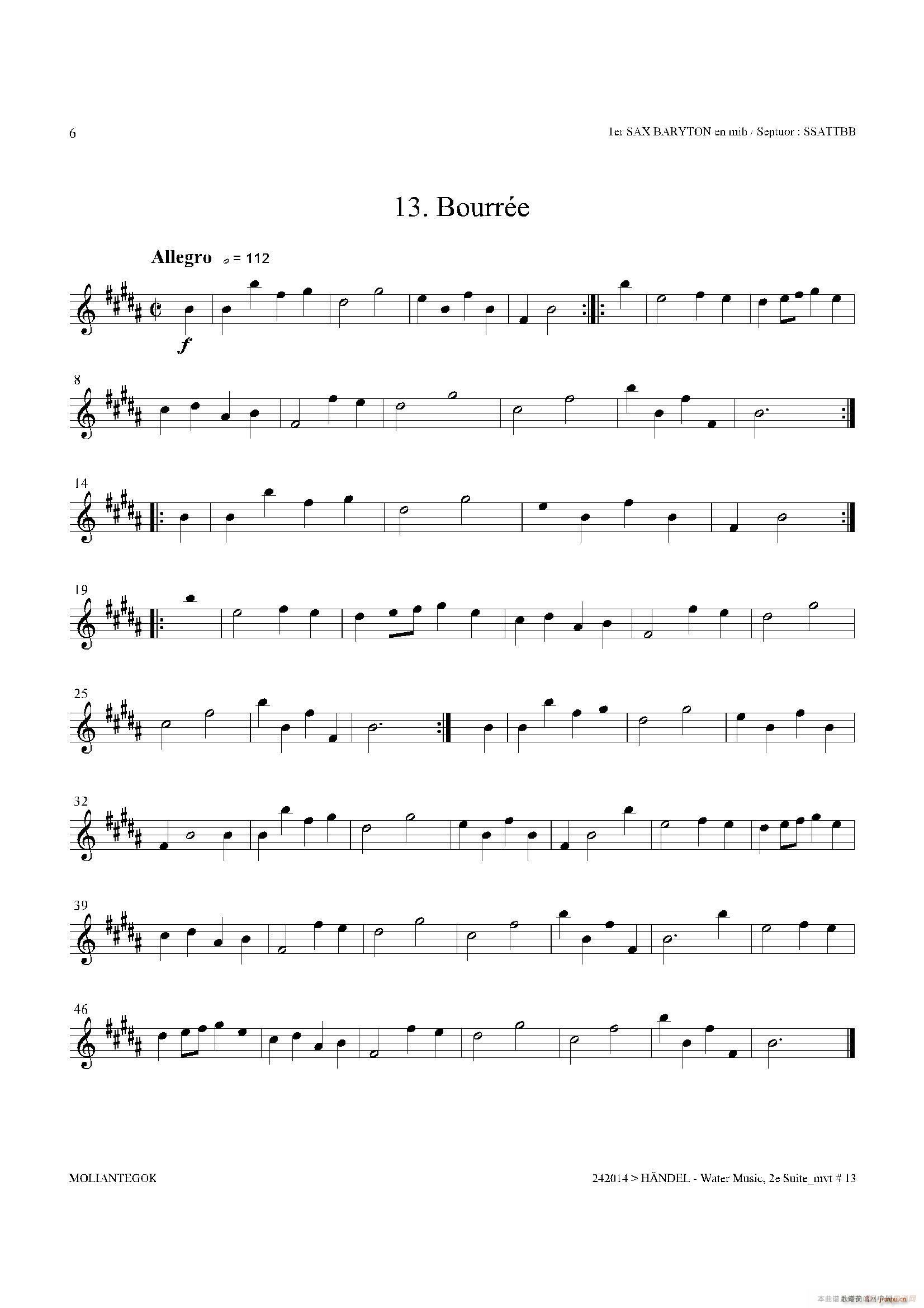 Water Music HWV 349 No 2 ��һ�ϵ����_��˹(ʮ�ּ�����)6