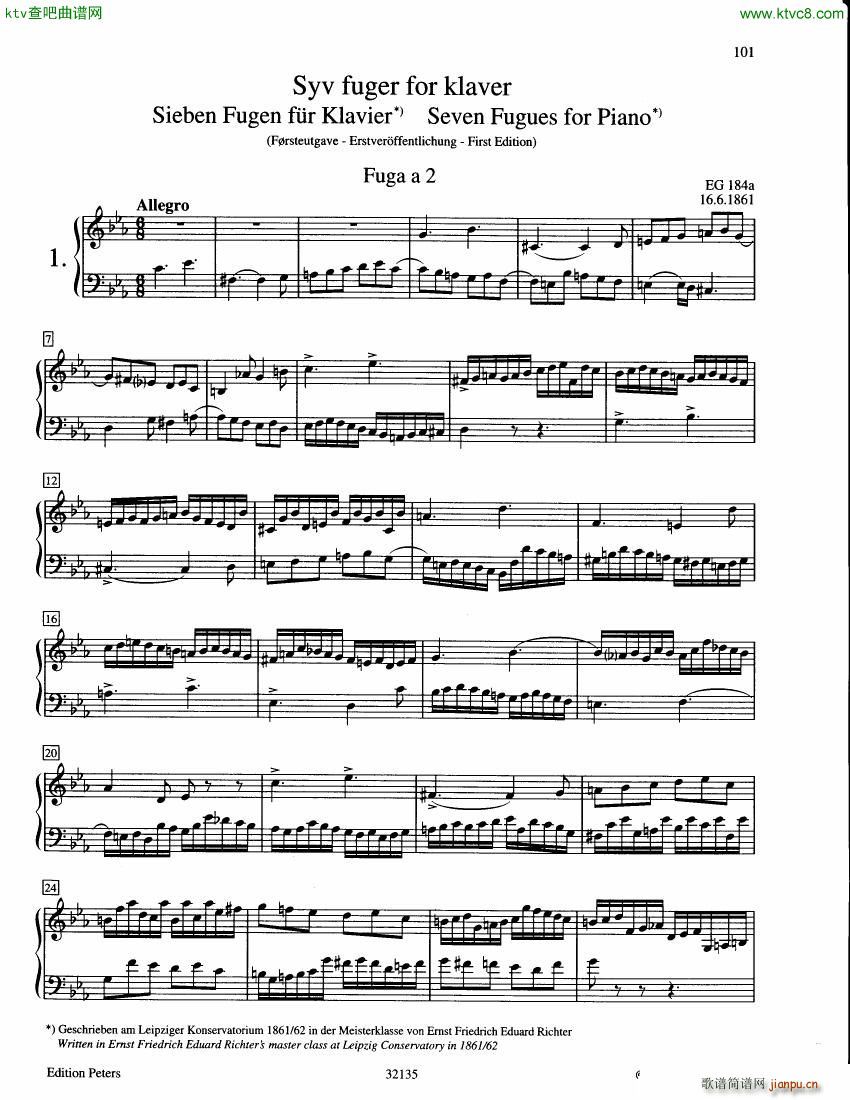 Grieg 7 Fugues EG184a 184g(����V)1