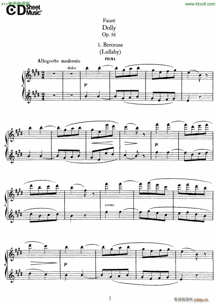 Faur�� op 56 Dolly Suite(����V)3