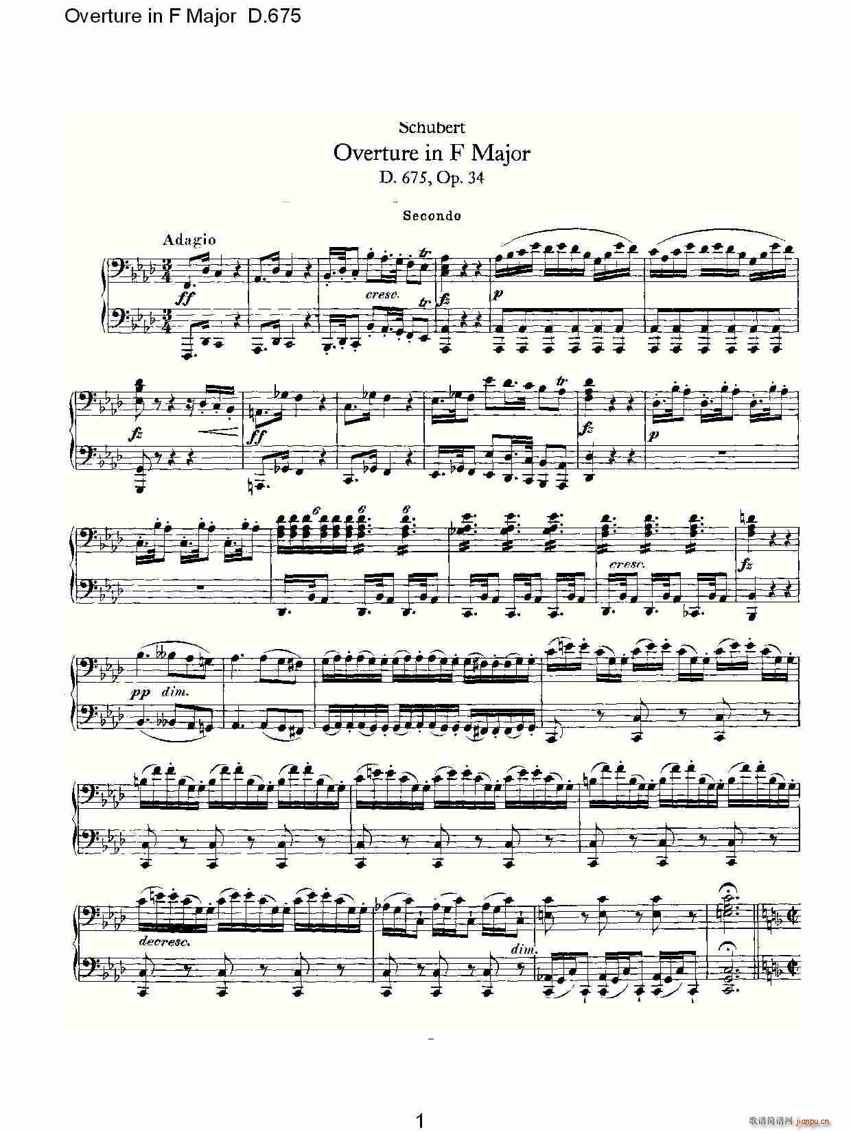 Overture in F Major D.675(ʮ�ּ�����)1