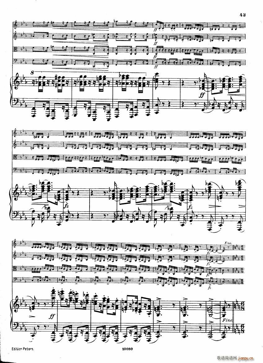 Brahms op 34 Piano Quintet f minor score ��(����V)1