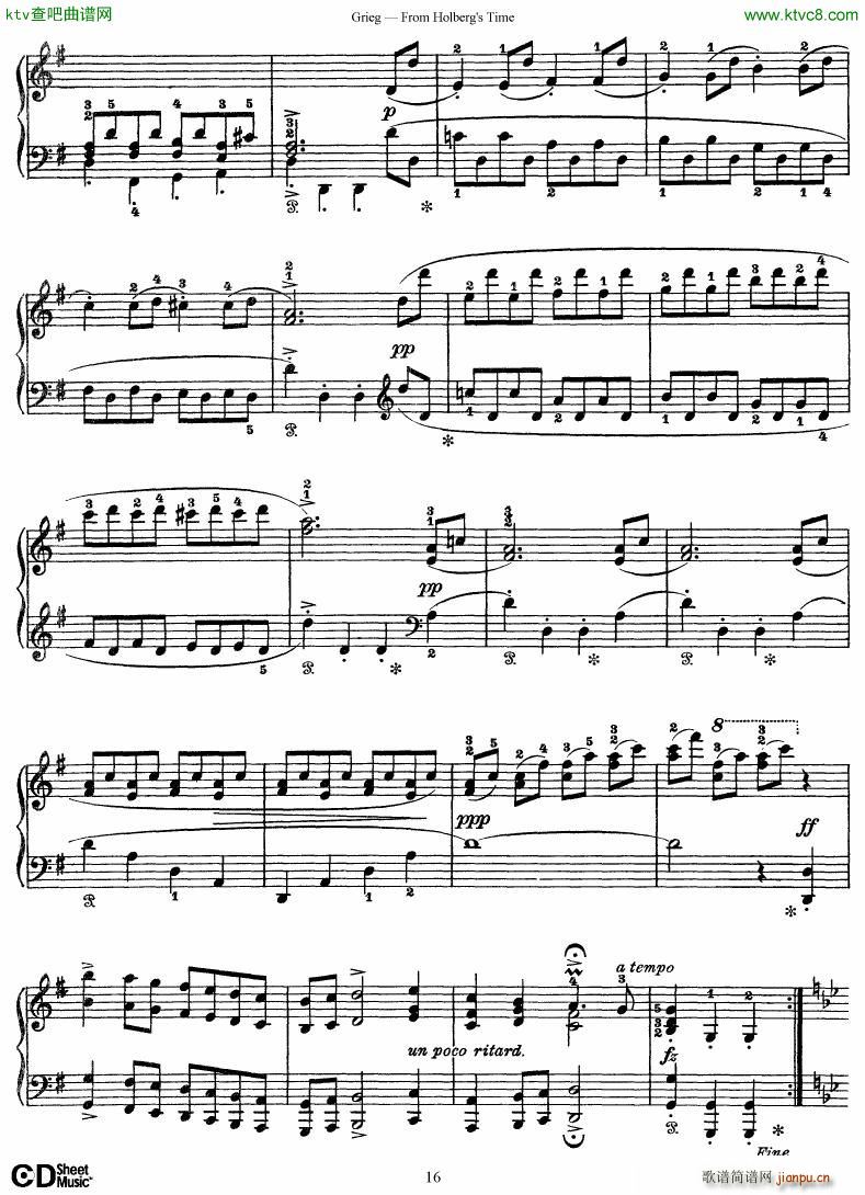 Grieg From Holberg s Time 1 5(����V)16