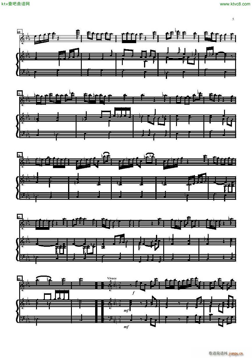 Telemann Sonate Cdur flute piano bass(����V)5