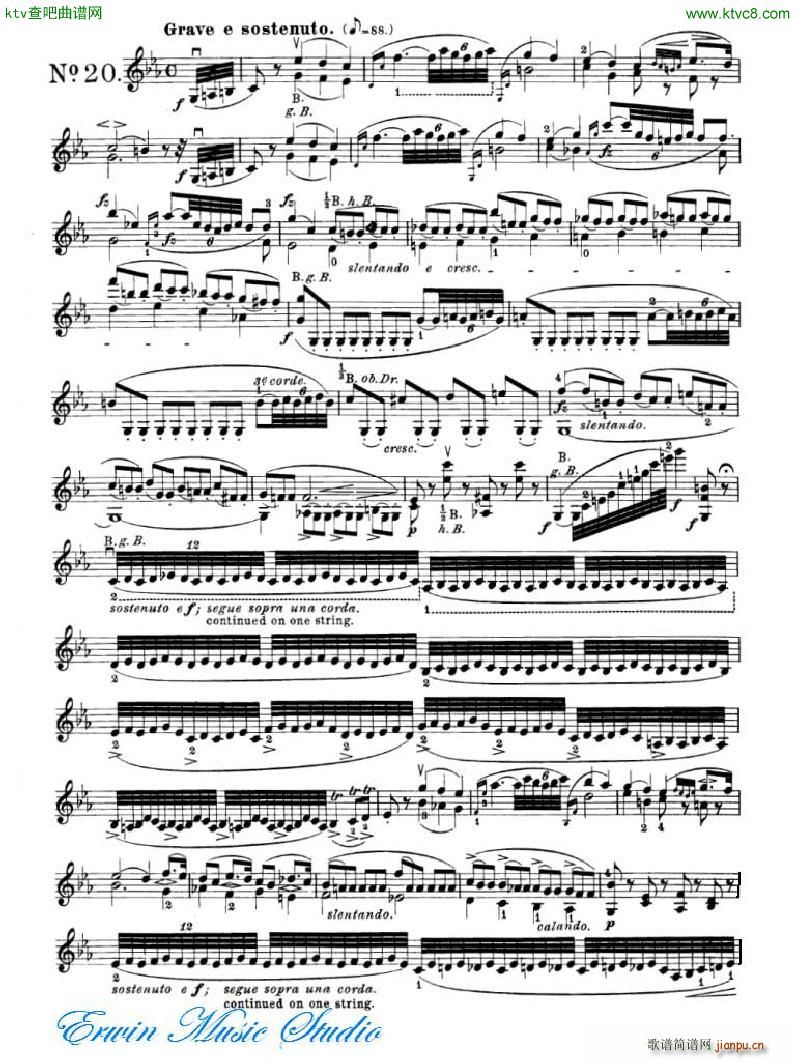 �_�� 24�׾�����Pierre Rode 24 Studi Per violino 17 24(ʮ�ּ�����)7