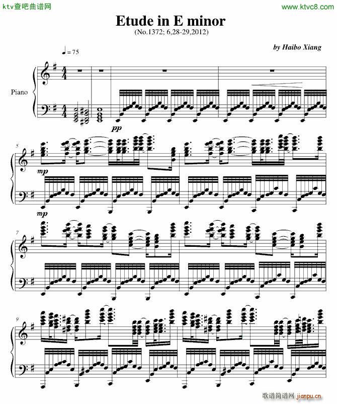 Etude in E minor(����V)1