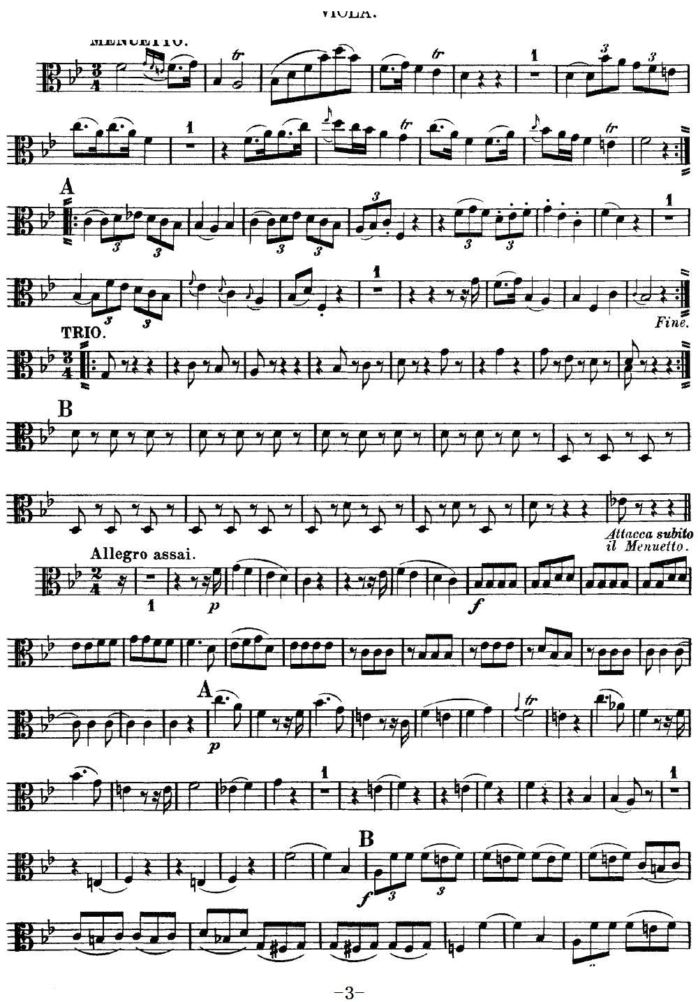 Mozart Quartet No 12 in Bb Major K 172 Viola(ʮ�ּ�����)3
