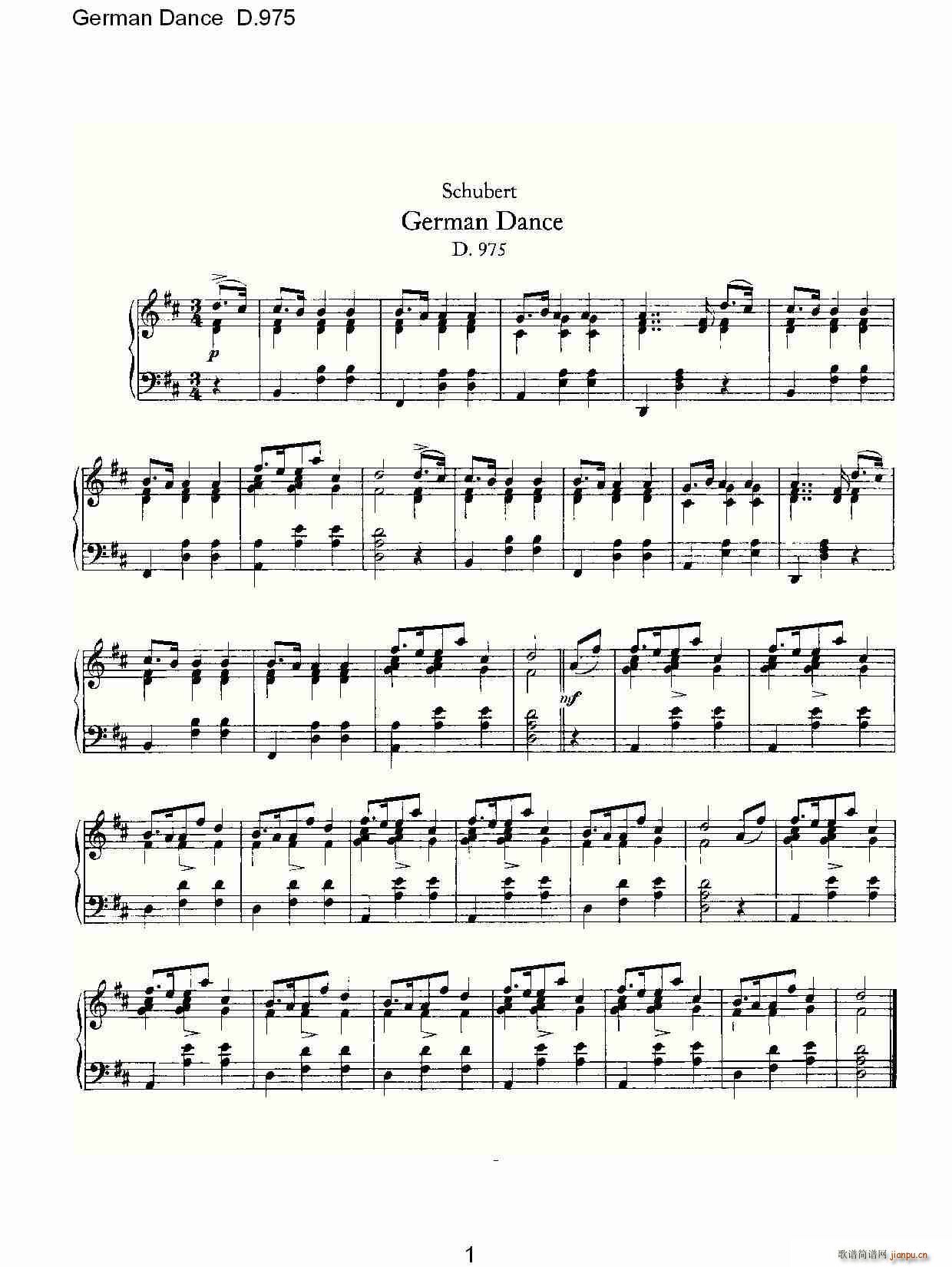 German Dance D.975(ʮ�ּ�����)1