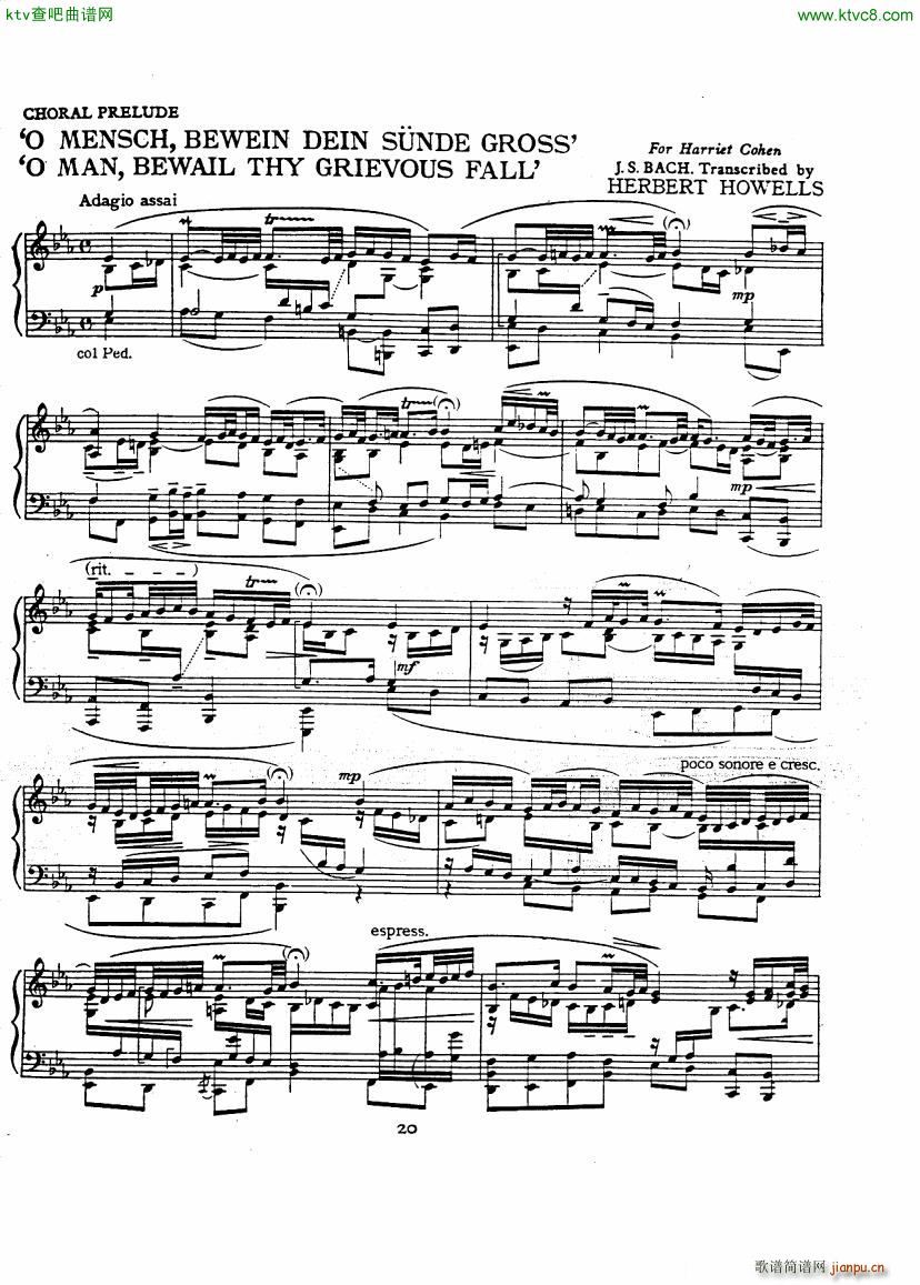 Bach JS A transcription book for Harriet Cohen(����V)23