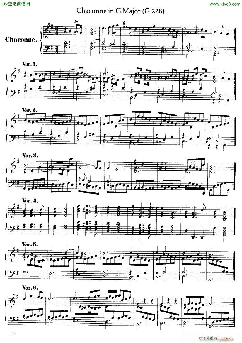 Handel Chaconne in G major G228(����V)1