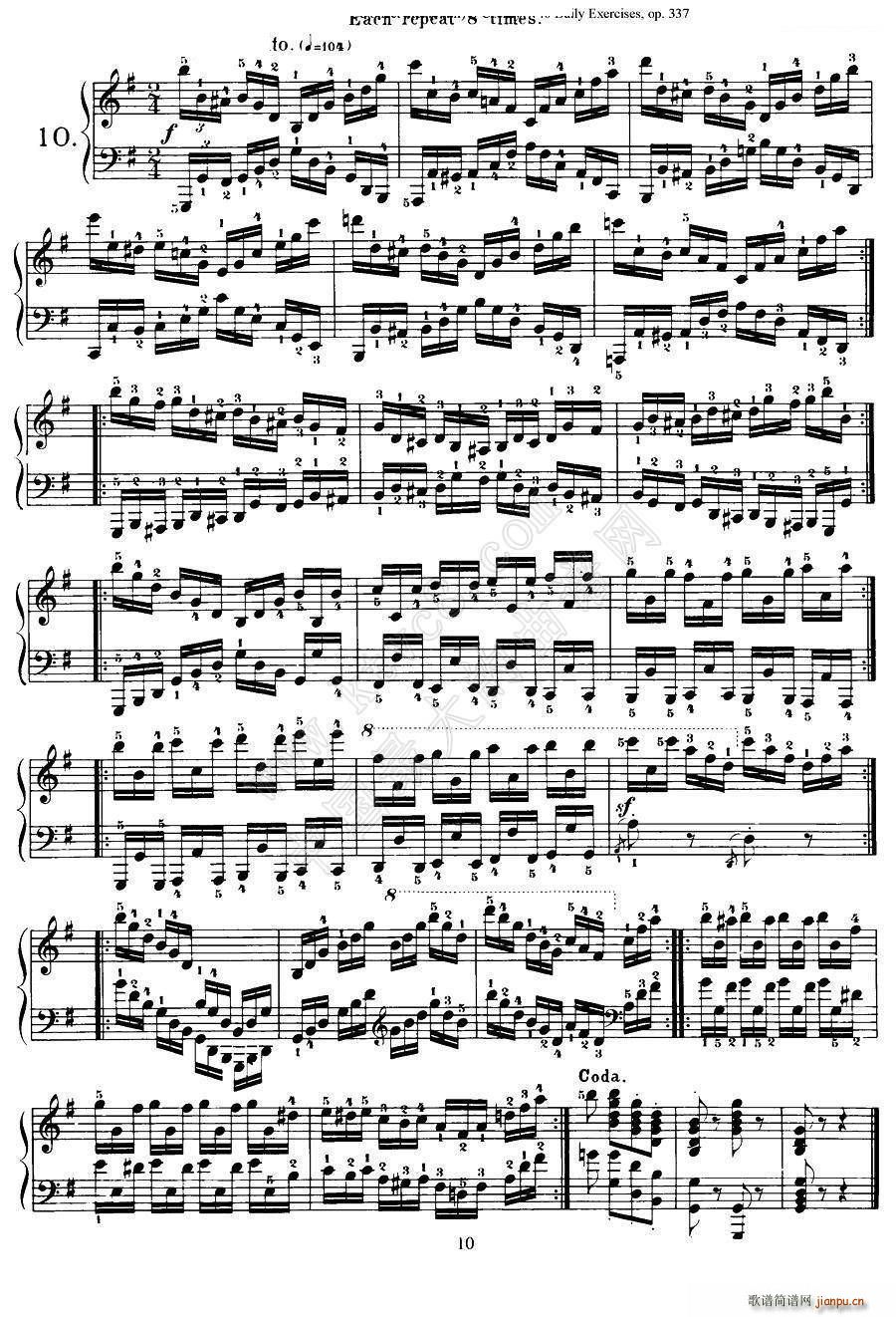 Czerny 40 Daily Exerci Op 337 6 10 40���ճ�Ӗ����(����V)5