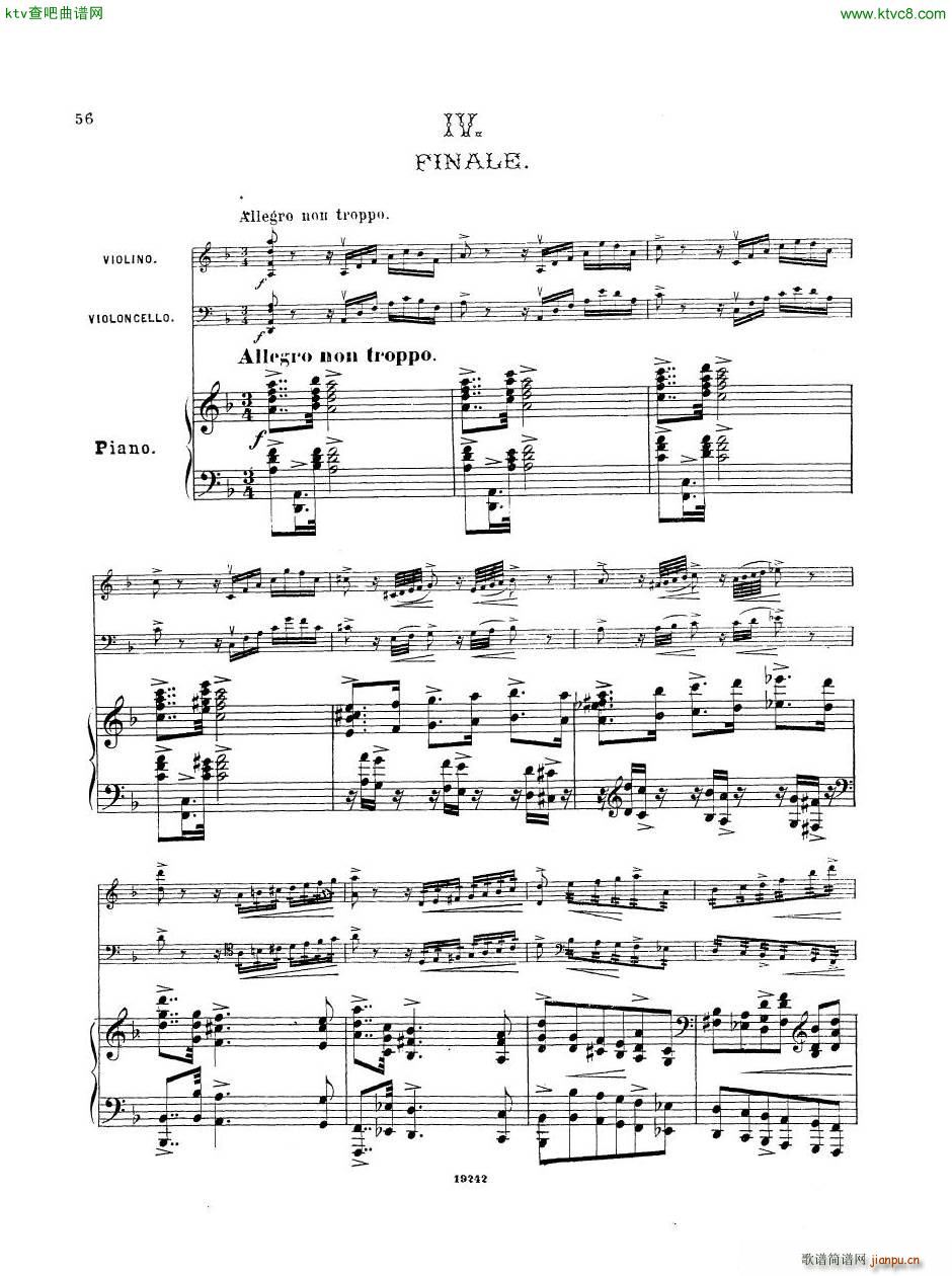 Arensky op 32 Piano Trio No 1 in D minor 1894 ��(����V)6