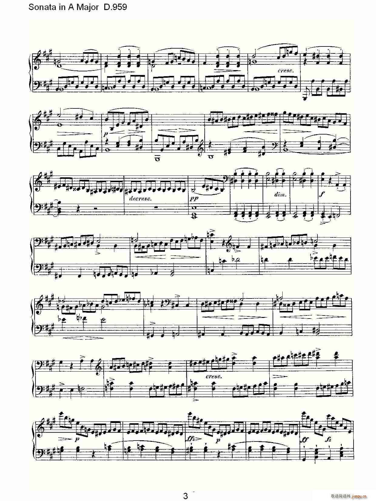 Sonata in A Major D.959(ʮ�ּ�����)3