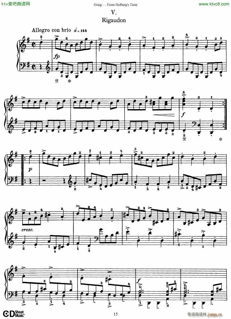 Grieg From Holberg s Time 1 5(����V)15