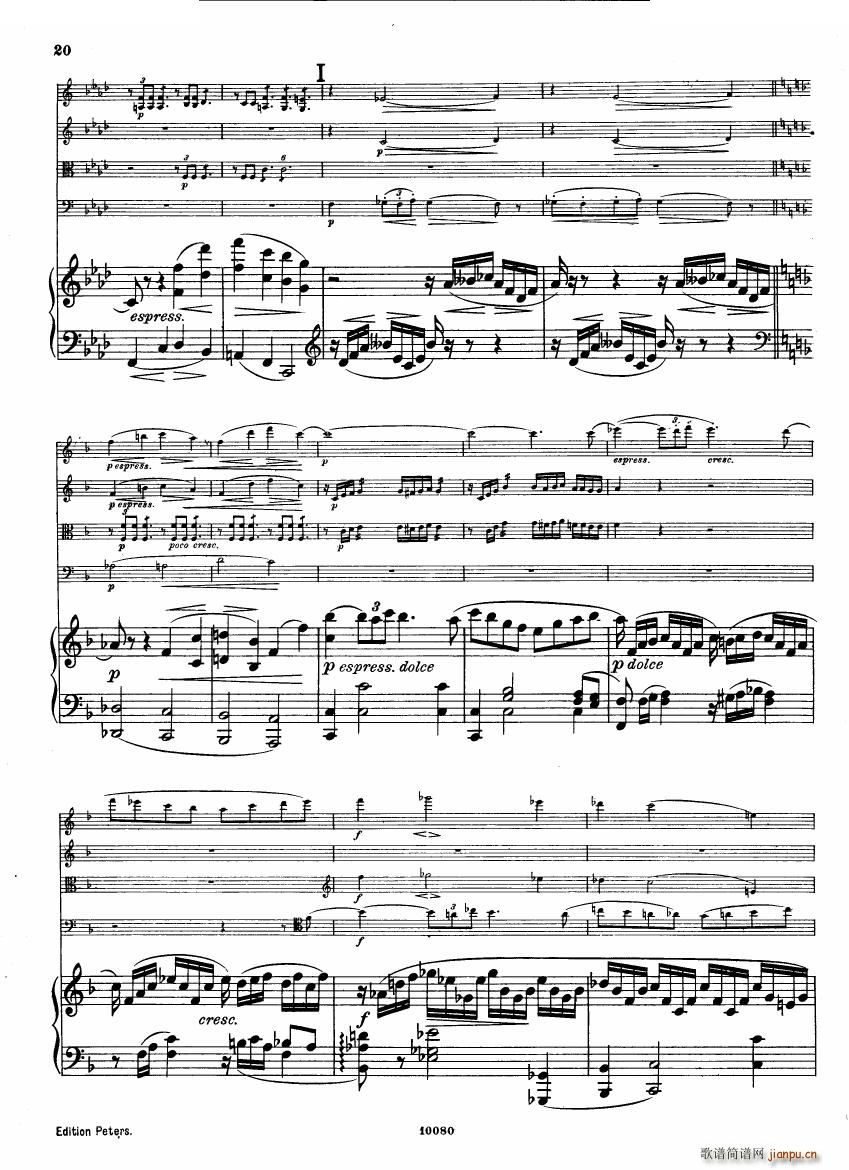 Brahms op 34 Piano Quintet f minor score һ(����V)19