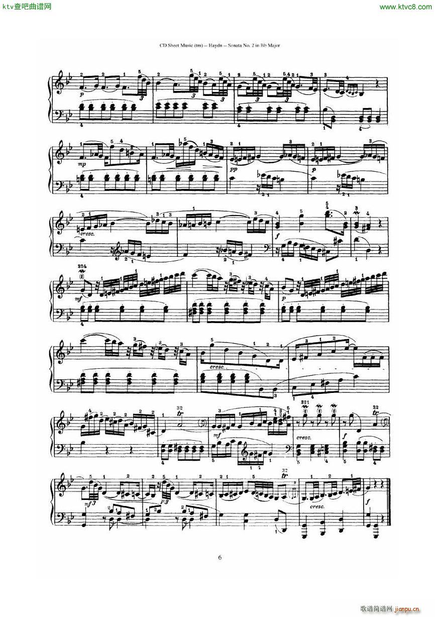 Haydn Joseph Sonata no 2 in Bb Major(����V)6