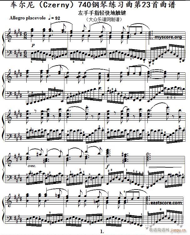 ܇(ch��)���� ��ָ�`�ɼ��g(sh��)���� Czerny 740 ��23��(����V)1