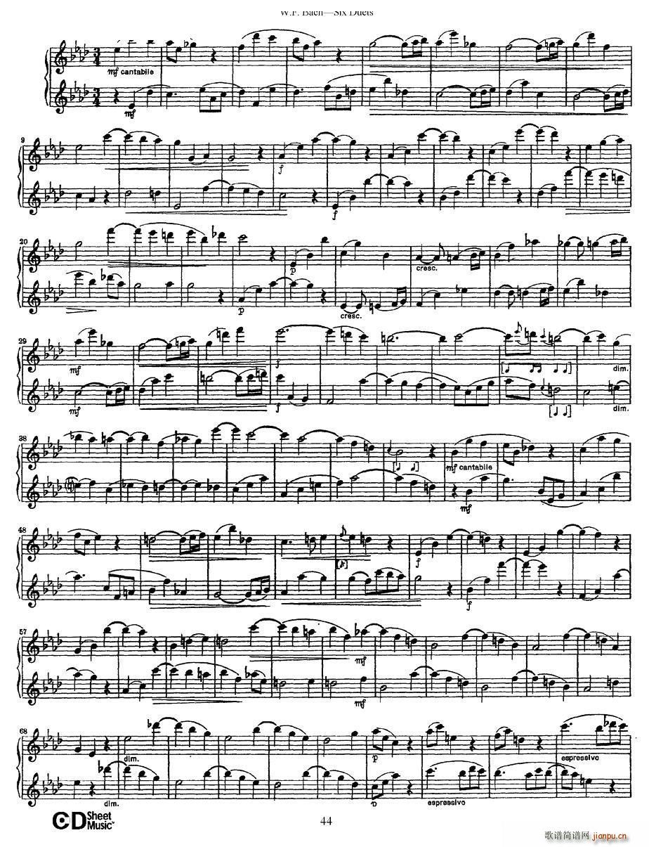 Six Duets 6�׶����� 4(���V)3