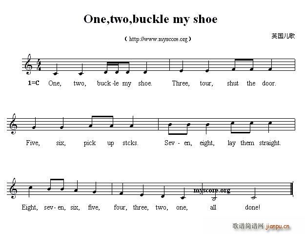 One two buckle my shoe Ӣ�ă���(ʮ�ּ�����)1
