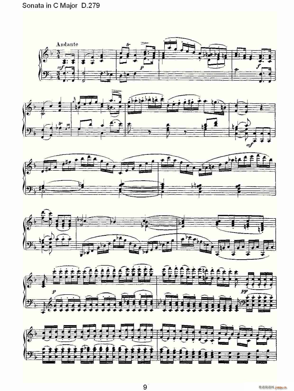 Sonata in C Major D.279(ʮ�ּ�����)9