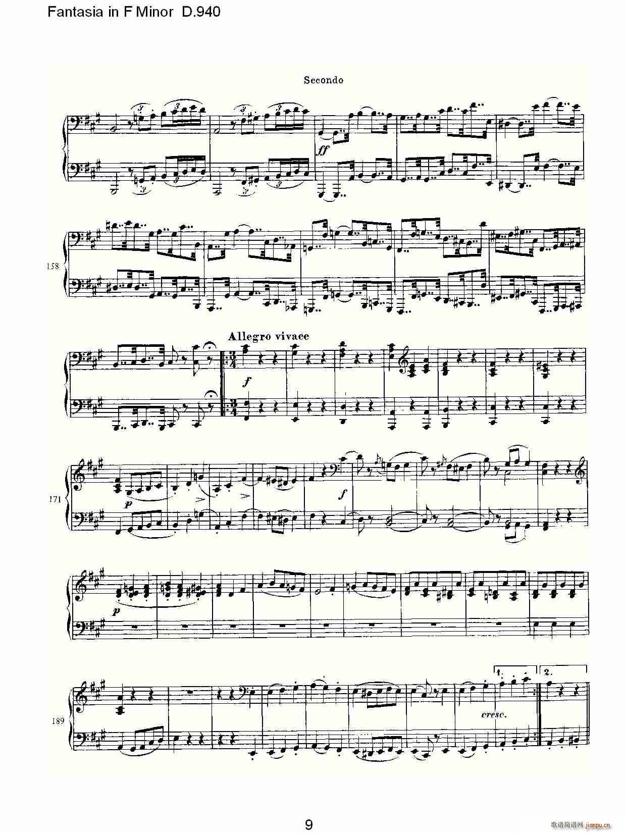 Fantasia in F Minor D.940(ʮ�ּ�����)9