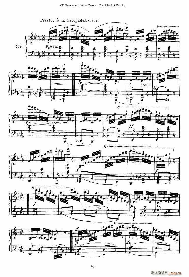 Czerny op 299 Schule der Gel ufigkeit 2(����V)45