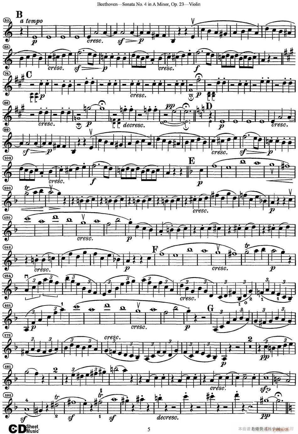 Violin Sonata No 4 in A Minor Op 23(С�����V)5