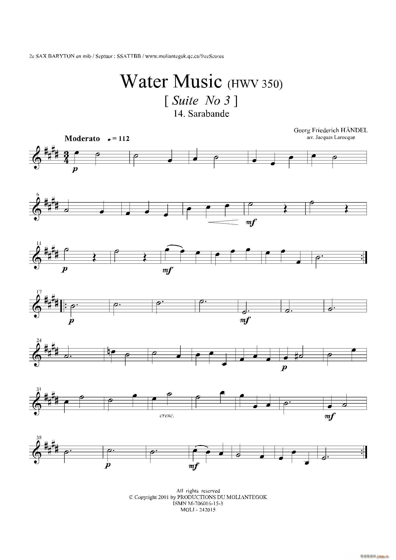 Water Music HWV 350 No 3 �ڶ��ϵ����_��˹(ʮ�ּ�����)1