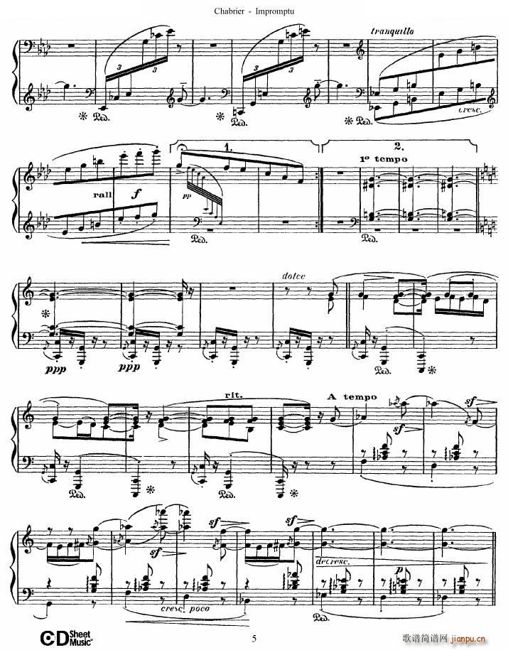 Chabrier Impromptu Impromptu(ʮ�ּ�����)5